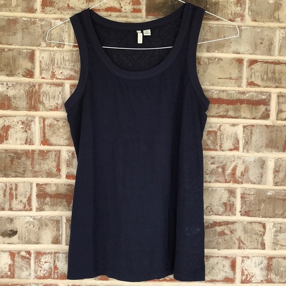 Cato Navy Blue Thin Soft Tribal Print Tank Top S - Picture 3 of 8